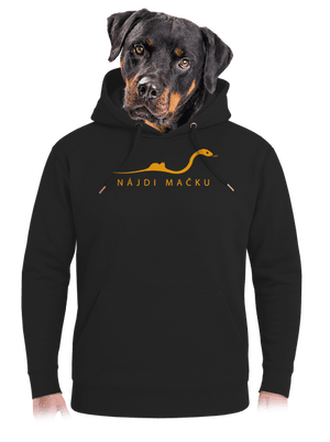 Nájdi mačku unisex mikina premium Dark Black