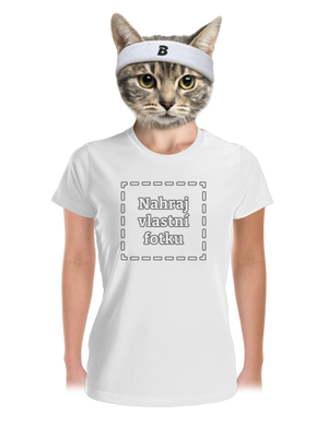 Vlastná potlač dámske športové tričko White