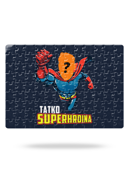 Tatko superhrdina puzzle White
