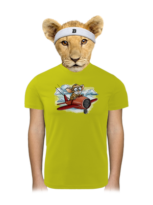 Tryskomyš detské športové tričko Neon Yellow