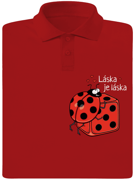Láska je láska pánska polokošeľa Red Mal