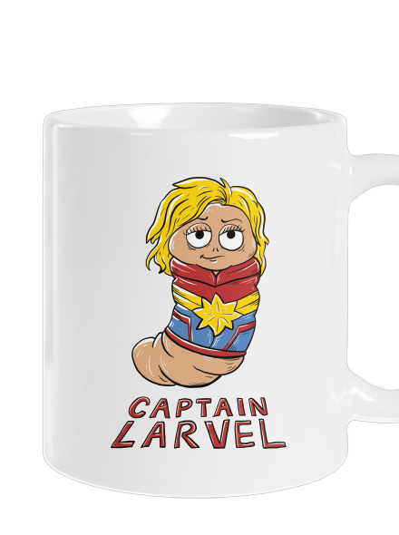 Captain Larvel klasický hrnček White