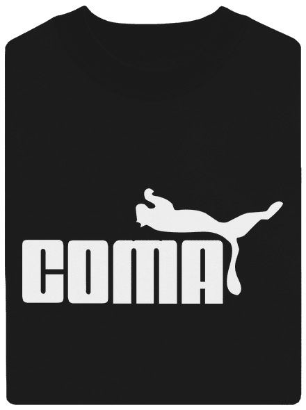 Coma unisex mikina bez kapucne Black
