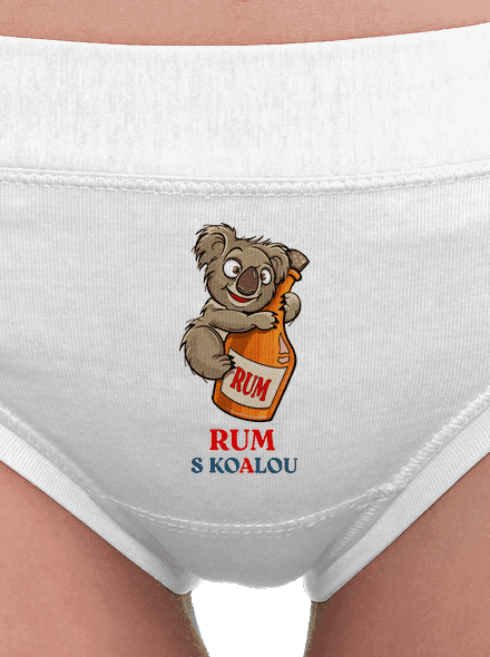 Rum s koalou dámske nohavičky White