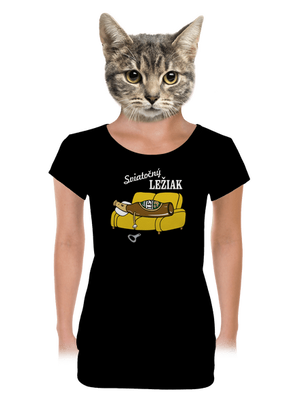 Sviatočný ležiak dámske tričko s lemom Black