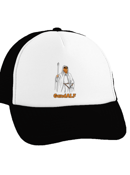GandALF šiltovka truckerka Black cap