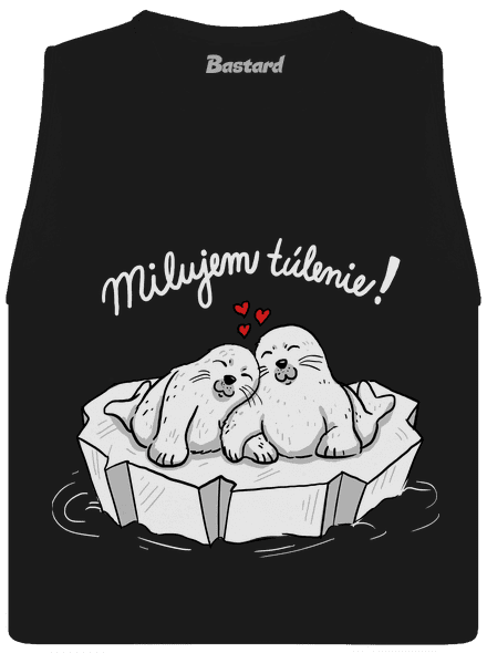 Milujem túlenie dámske tielko voľné Black