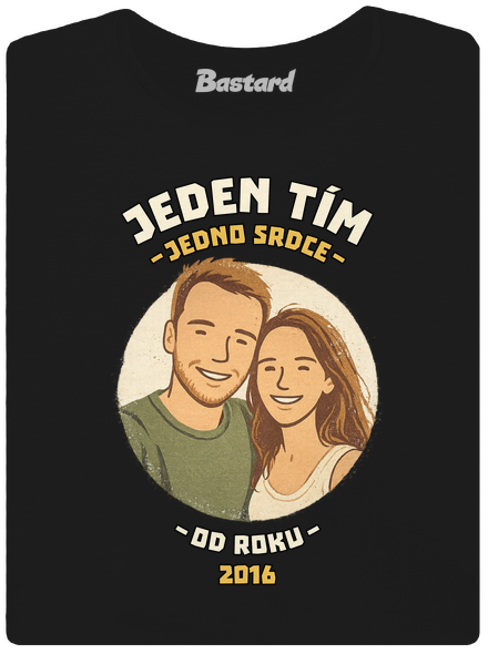 Jeden tím z vlastnej fotky dámske tričko Black