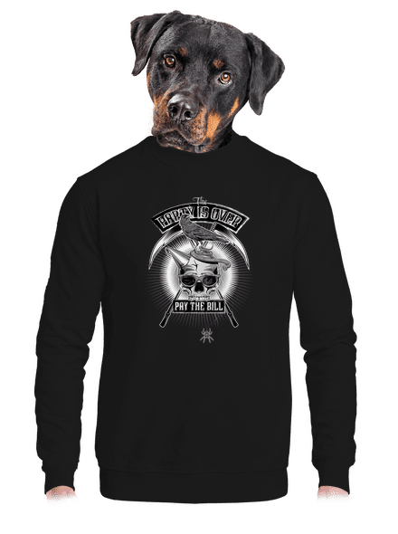 Party is over unisex mikina bez kapucne Black
