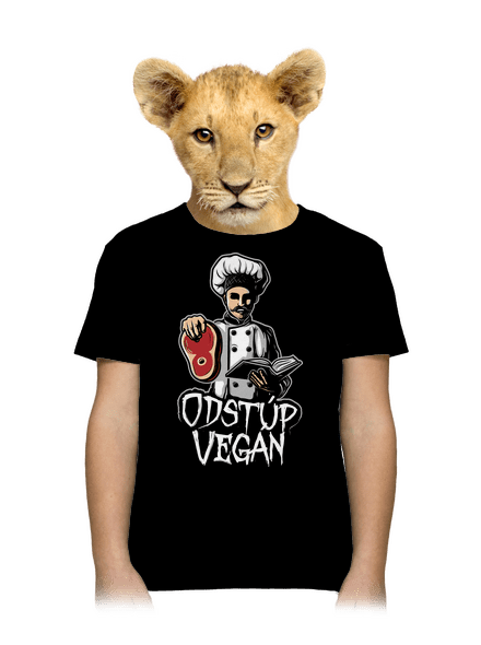 Odstup vegane detské tričko Black