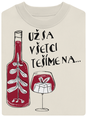 Vianoce vo víne unisex mikina bez kapucne Off White