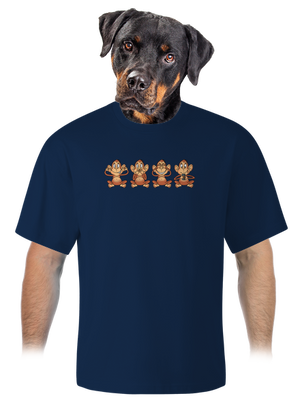 Opička s mobilom unisex tričko oversized Midnight Blue