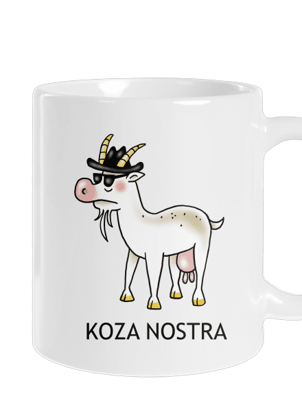 Koza nostra klasický hrnček White
