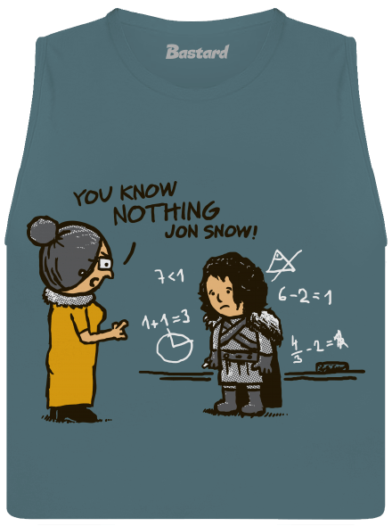 You Know Nothing dámske tielko voľné Heather Deep Teal