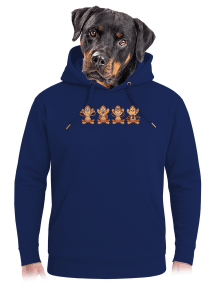 Opička s mobilom unisex mikina premium Navy