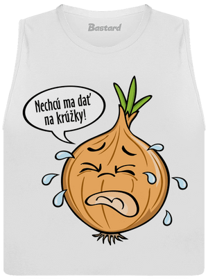 Cibuľa na krúžky dámske tielko voľné White