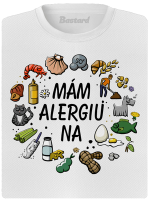Mám alergiu na... + fix dámske športové tričko White
