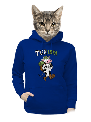 Tur na cestách dámska mikina klokanka Royal Blue Mal