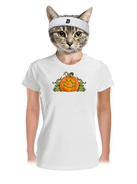 Strašidelný Halloween dámske športové tričko White