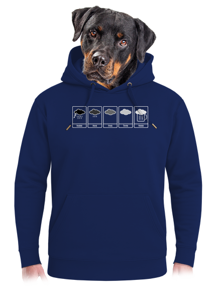 Predpoveď počasia unisex mikina premium Navy