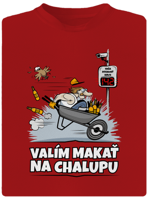 Valím na chalupu pánske športové tričko Red Mal