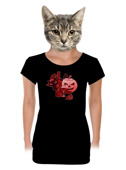 Hello, víno dámske tričko s lemom Black