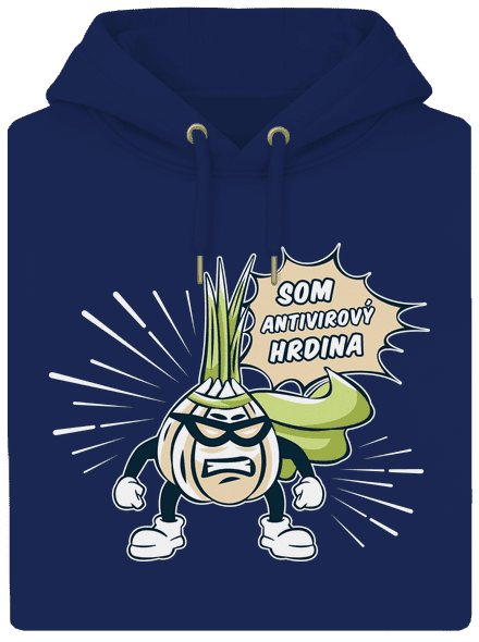 Antivirový hrdina unisex mikina premium Navy