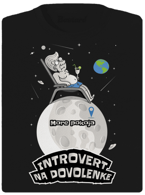 Introvert na dovolenke dámske športové tričko Black