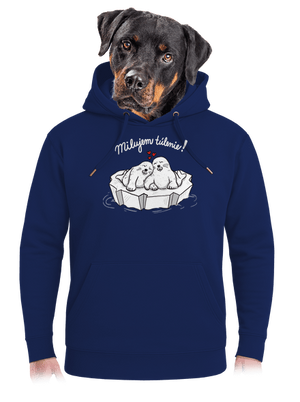 Milujem túlenie unisex mikina premium Navy