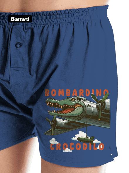 Bombardino Crocodilo – Italian Brainrot pánske trenky Blue