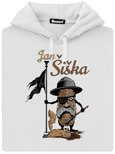 Jan Šiška dámska mikina klokanka White