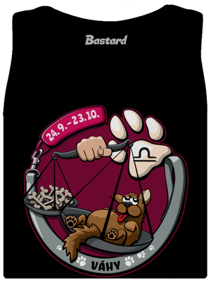 Psí horoskop: Váhy dámske tielko klasické Black