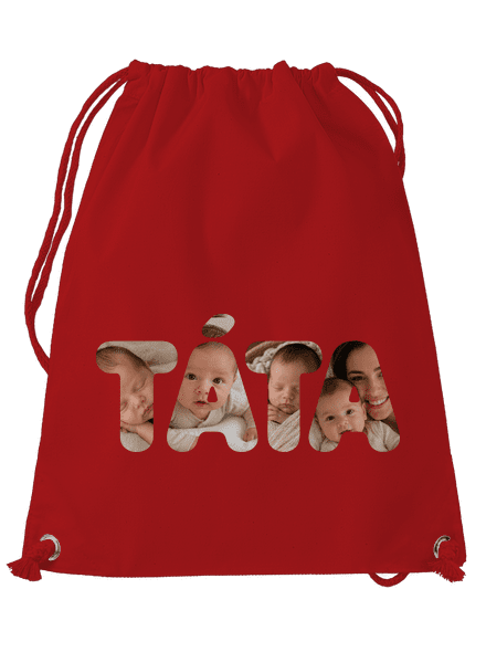 Nápis ocko z vlastných fotiek vak Red Mal