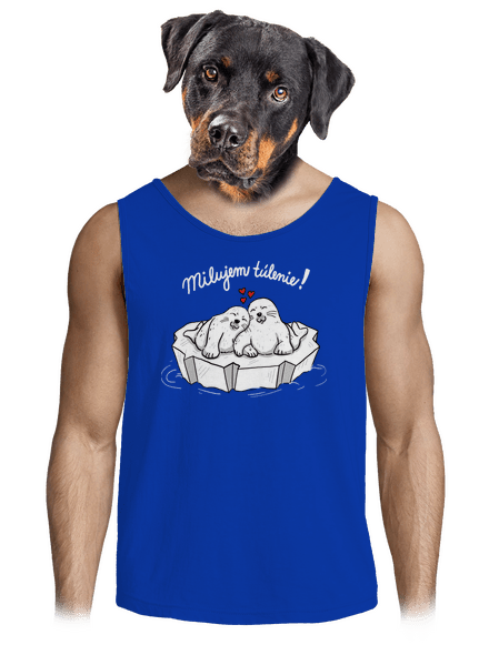 Milujem túlenie pánske tielko Royal Blue