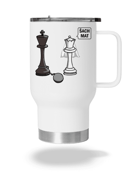 Šach mat termohrnček White