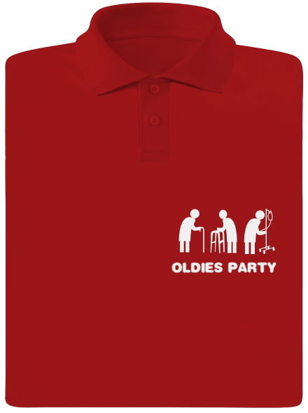 Oldies party pánska polokošeľa Red Mal