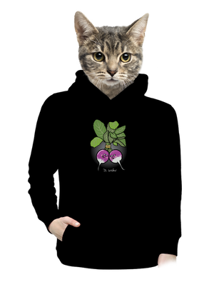 Reďkovky vo zväzku dámska mikina klokanka Black