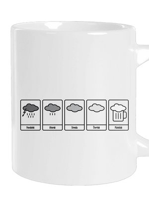 Predpoveď počasia veľký hrnček White