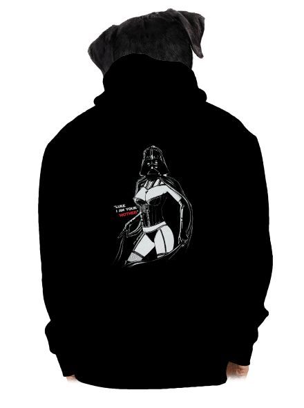 Mrs. Vader pánska mikina na zips Black