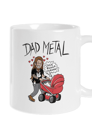Dad metal klasický hrnček White