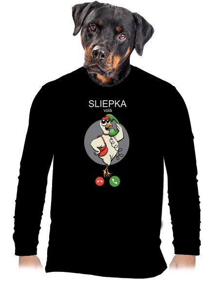 Sliepka volá pánske dlhý rukáv Black