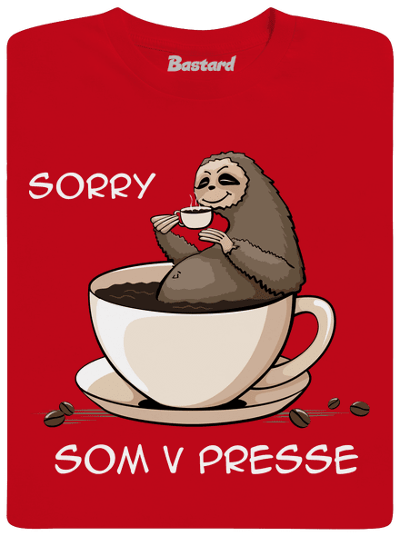 V presse pánske tričko Red