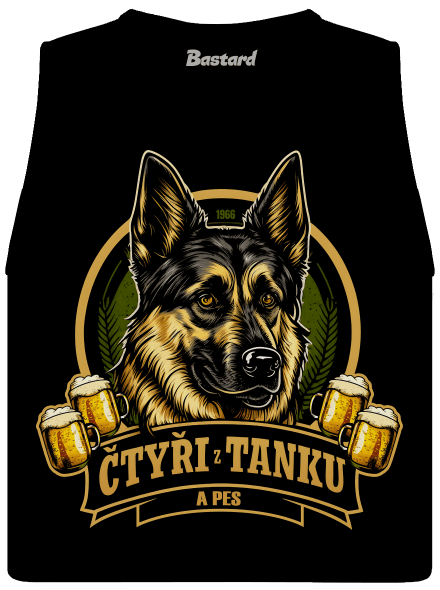 Čtyři z tanku a pes dámske tielko voľné Black