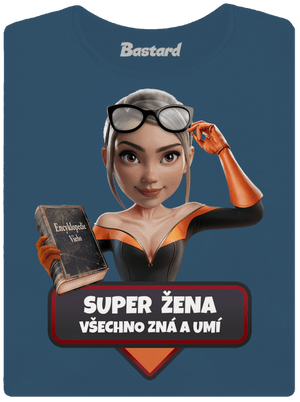 Super mama dámske tričko prémium Petrol Blue