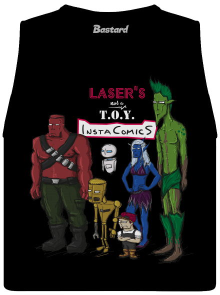Laser's not a toy dámske tielko voľné Black