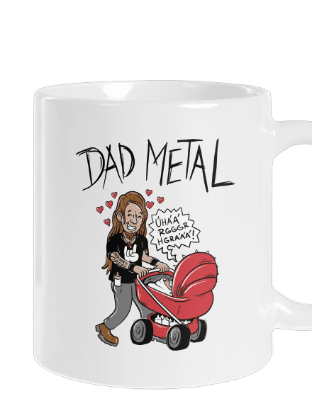 Dad metal klasický hrnček White