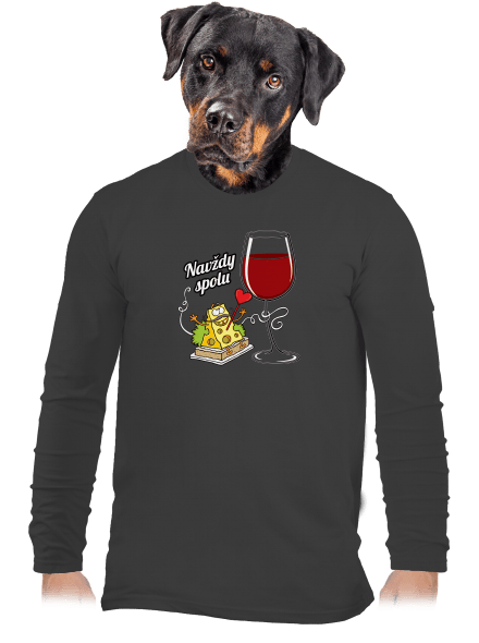 Navždy spolu pánske dlhý rukáv Dark Grey