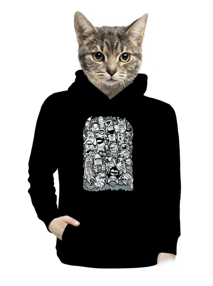 Doodle dámska mikina klokanka Black