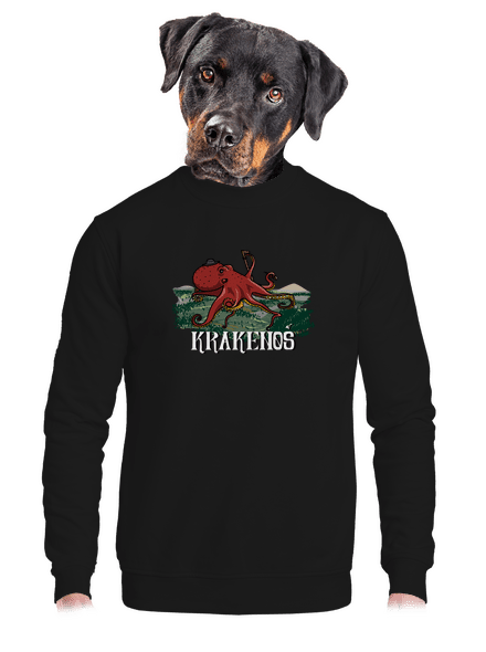 Krakenoš unisex mikina bez kapucne Black