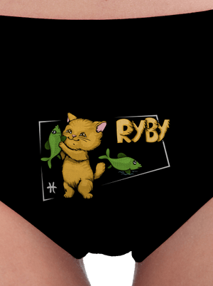 Mačací horoskop: Ryby dámske nohavičky Black